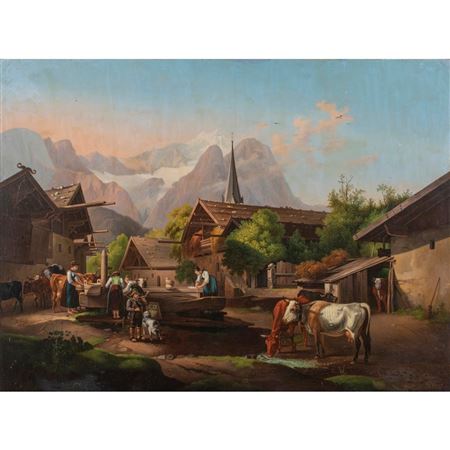 "In the Courtyard," 1839