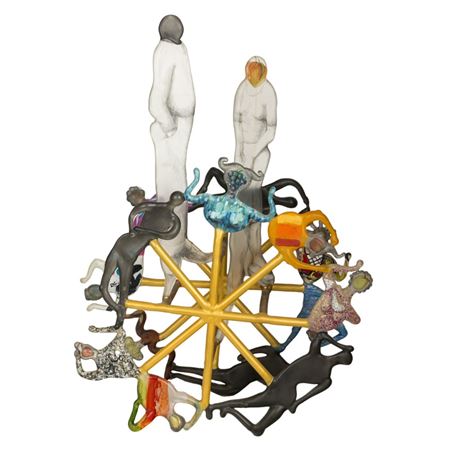 Untitled (Wheel with Figures) by Ginny (Martin) Ruffner - Auction record, sale price, and art valuation. Compare with similar artists and explore comparable artworks.