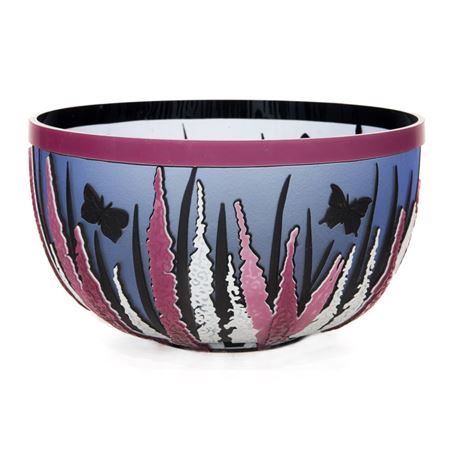 CAMEO GLASS BUTTERFLY BOWL