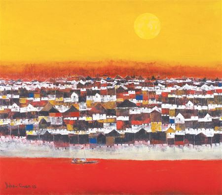 Fishing Village By The River, 2005 by Jehan Chan - Auction record, sale price, and art valuation. Compare with similar artists and explore comparable artworks.
