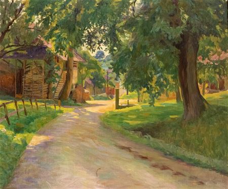 Sample artwork by Ewald Egg (1884 - 1955), known for portrait, marine, town views, still life and landscape painting - View similar artists and auction records