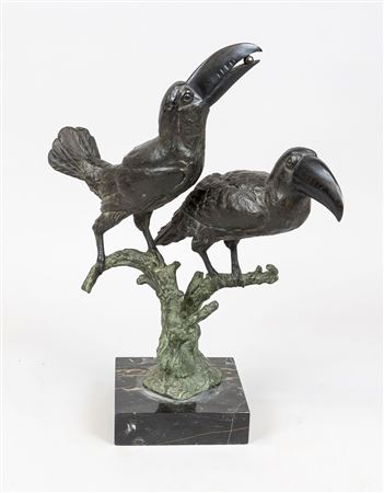 Two toucans on a branch by Anton Buschelberger - Auction record, sale price, and art valuation. Compare with similar artists and explore comparable artworks.