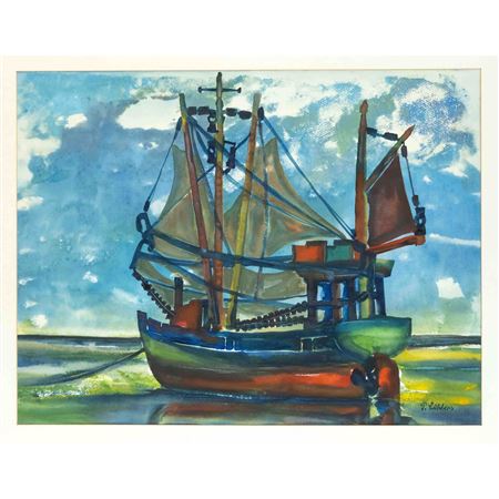 Kunterbuntes Segelboot