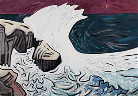 Big Wave #3, Orange Moon