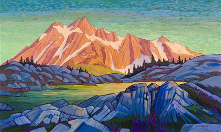 Shuksan Mountain Lagoon by Nicholas Johannes Bott - Auction record, sale price, and art valuation. Compare with similar artists and explore comparable artworks.