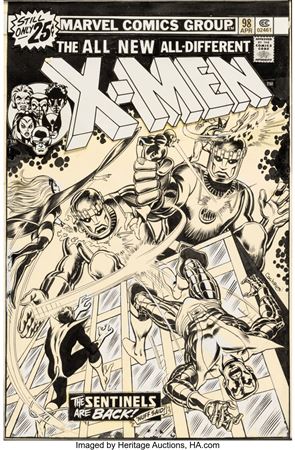 Sample artwork by Dave Cockrum (1943 - 2006), known for comic strip art-superheroes - View similar artists and auction records