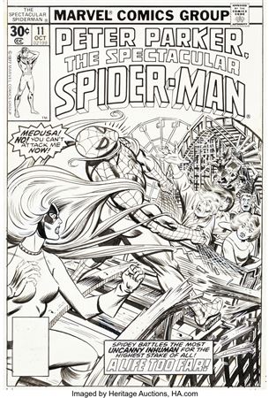 Al Milgrom Spectacular Spider-Man #11 Cover Original Art (Marvel, 1977)