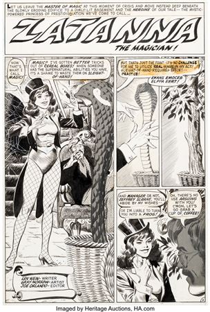 Gray Morrow Adventure Comics #413 Zatanna Story Page 2 Original Art (DC, 1971)