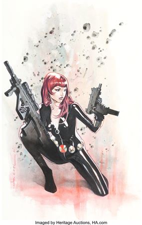 Olivier Coipel Black Widow #5 (45)Variant Cover Original Art (Marvel, 2021).