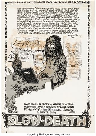 Jack "Jaxon" Jackson Slow Death #2 Inside Front Cover Original Art (Last Gasp Eco-Funnies, 1970)