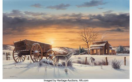 Sample artwork by Rob MacIntosh (Born 1949), known for photo-realisted painting of birds, wildlife, landscape, seascape, urban scenes - View similar artists and auction records