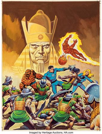 Jean Frisano An Adventure of The Fantastics, the Pharaoh of the Future #27 Cover Original Art (Lug, 1982)
