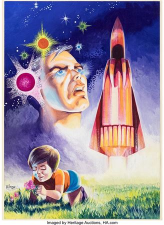 Jean-Yves Mitton Futura #1 Jaleb the Telepath Cover Original Art (Lug, 1972)