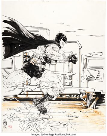 Sample artwork by Paul Pope (Born 1970), known for ink drawn comic illustrations, batman, cartoons - View similar artists and auction records