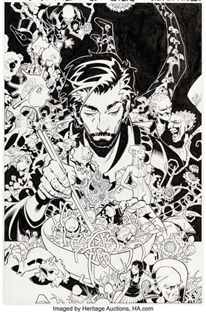 Chris Bachalo and Tim Townsend Doctor Strange #20 Cover Original Art (Marvel, 2017)