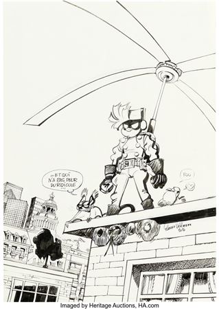 Yoann (Chivard) and Fabien Vehlmann Siprou, Super Groom #4080 Cover Original Art (Editions Dupuis, 2016).