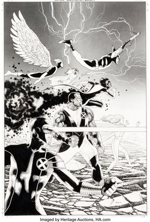 Travis Charest Astonishing X-Men #31 Variant Cover Original Art (Marvel, 2009)