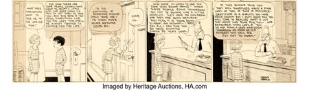 Harold Gray Little Orphan Annie #8 Daily Comic Strip Original Art dated 8-13-1924 (Chicago Tribune, 1924)