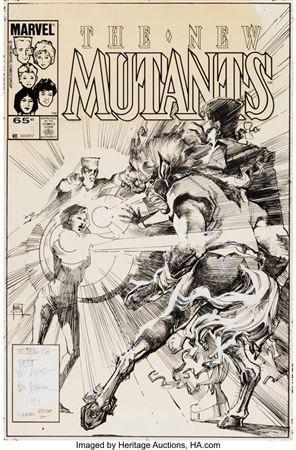 Bill Sienkiewicz The New Mutants #30 Cover Original Art (Marvel, 1985)