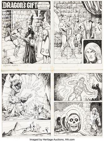 Sample artwork by Alfredo Alcala (1925 - 2000), known for comic illustration - View similar artists and auction records