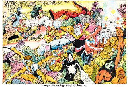 Alan Davis Captain Britain #6 Wraparound Cover Original Art (Marvel UK, 1985)