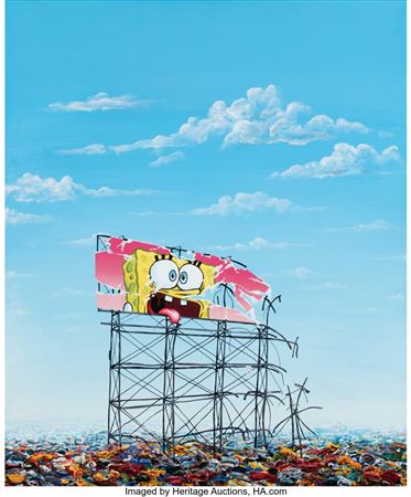 Spongebob Billboard Plastics Landfill