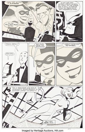 Bruce Timm Batman Adventures: Mad Love #1 Story Page 10 Harley Quinn Original Art (DC, 1994)