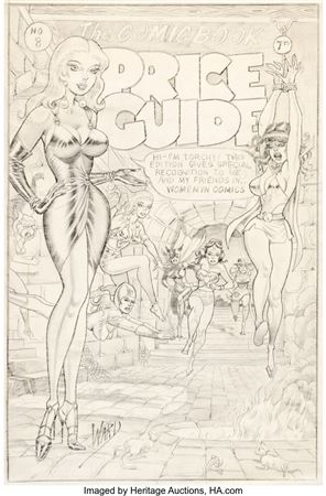 Bill Ward Overstreet Comic Book Price Guide #8 Cover Preliminary Original Art (Overstreet Publications, 1978)
