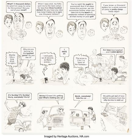 Sample artwork by Dave Berg (1920 - 2002), known for comic strip, illustration - View similar artists and auction records