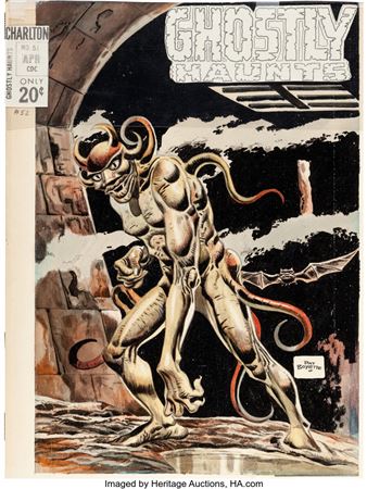 Pat Boyette Ghostly Haunts #52 Cover Original Art (Charlton, 1976) by Pat Boyette - Auction record, sale price, and art valuation. Compare with similar artists and explore comparable artworks.