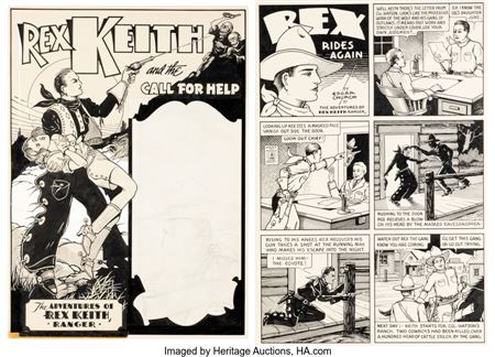Edgar Church Rex Keith and the Call for Help Complete 5-Page Story Unpublished Original Art (Ideal Art Service, 1930s) by Edgar Church - Auction record, sale price, and art valuation. Compare with similar artists and explore comparable artworks.