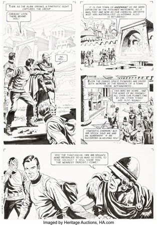 Sample artwork by Alberto Giolitti (1923 - 1994), known for comic illustration - View similar artists and auction records