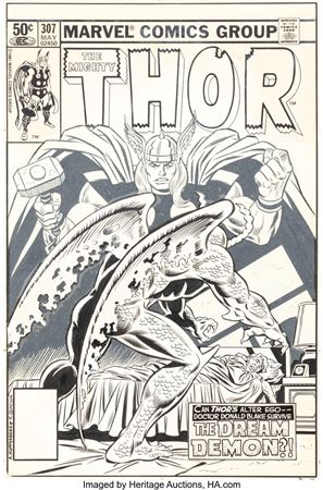 Alan Kupperberg and Frank Giacoia Thor #307 Cover Original Art (Marvel, 1981)