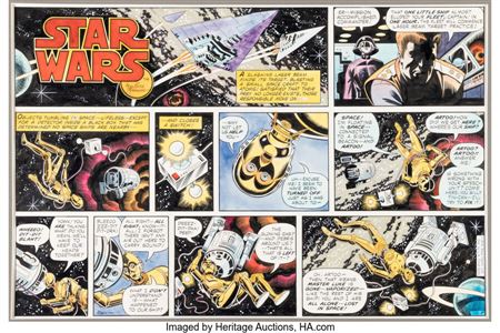 Russ Manning Star Wars Sunday Comic Strip Hand-Colored Original Art dated 3-25-79 (Los Angeles Times Syndicate, 1979)
