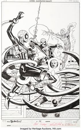 Pat Olliffe and Al Williamson Spider-Girl #11 Cover Original Art (Marvel, 1999)