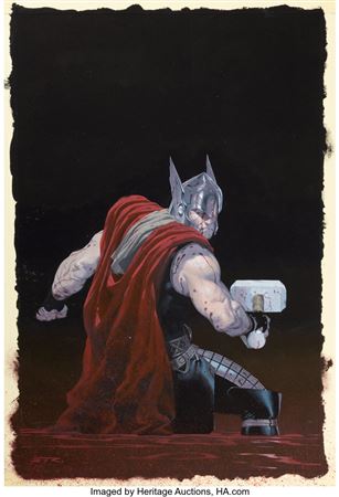 Esad Ribic Thor: God of Thunder #7 Cover Original Art (Marvel, 2013)