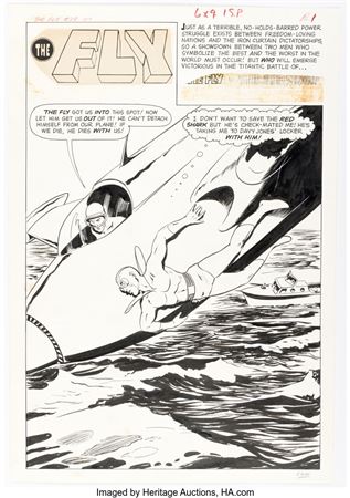 Adventures of the Fly #28 Complete Story Original Art and Color Guides Group of 52 (Archie, 1963)