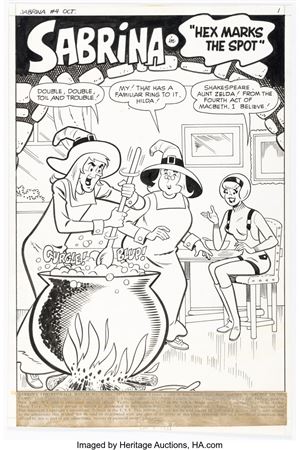 Sabrina #4 Near-Complete Story Original Art Group of 33 (Archie, 1971)