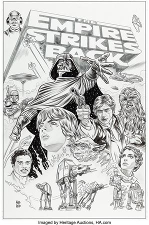 Star Wars Illustrated: The Empire Strikes Back Trading Card Illustration Original Art (Topps, 2015)