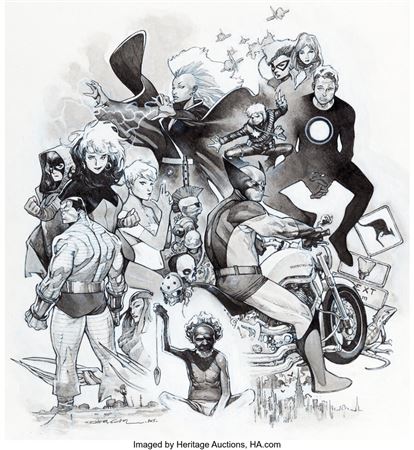 Olivier Coipel Uncanny X-Men #600 Variant Cover Original Art (Marvel, 2015) by Olivier Coipel - Auction record, sale price, and art valuation. Compare with similar artists and explore comparable artworks.