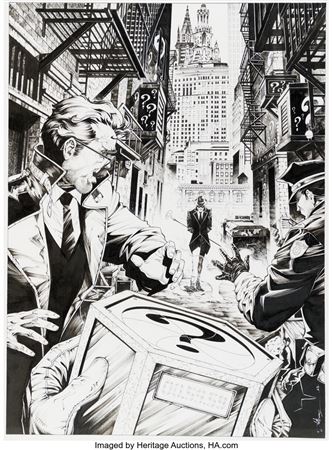 Anthony Jean Batman Escape Games The Riddler, Your Final Test Cover Original Art (DC/Warner Bros. Discovery/Batman Escape Games Paris, 2023)