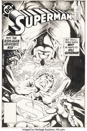 Eduardo Barreto Superman #397 Cover Original Art (DC, 1984)