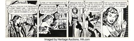 George Wunder Terry and the Pirates Daily Comic Strip Original Art dated 11-8-49 (News Syndicate Inc., 1949)