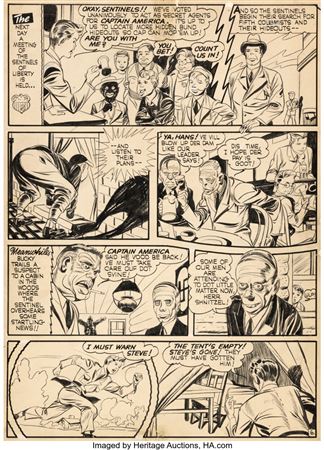 Joe Simon and Jack Kirby Captain America Comics #5 Story Page 6 Original Art (Timely/Marvel, 1941)