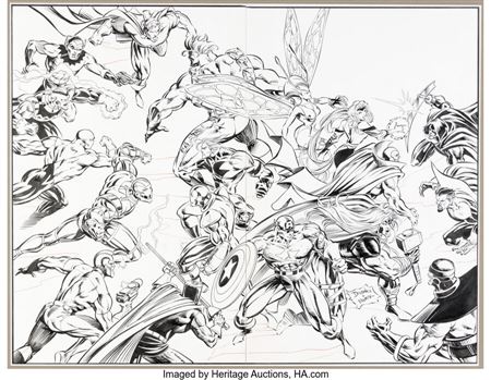 Sample artwork by Mike Deodato Jr (Born 1963), known for comic book art - View similar artists and auction records