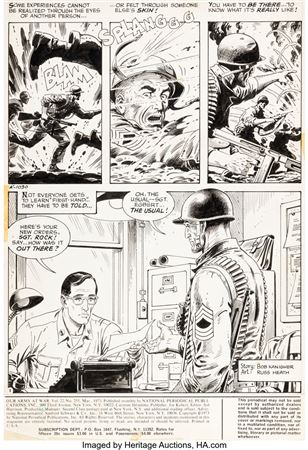 Russ Heath Our Army At War #255 Complete 14-Page Sgt. Rock Story Original Art (DC, 1973)