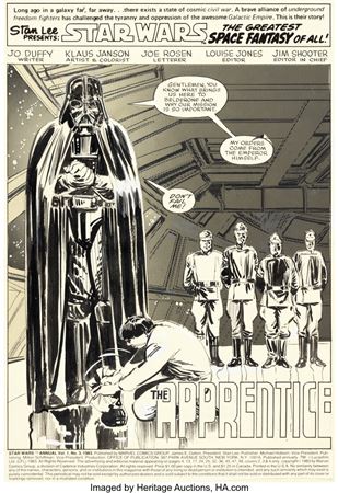 Klaus Janson Star Wars Annual #3 Splash Page 1 Original Art (Marvel, 1983)