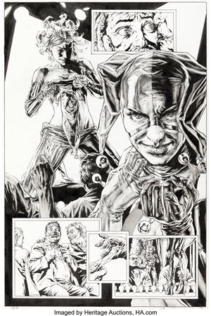 Lee Bermejo Joker Story Page 19 Harley Quinn Original Art (DC, 2008) by Lee Bermejo - Auction record, sale price, and art valuation. Compare with similar artists and explore comparable artworks.