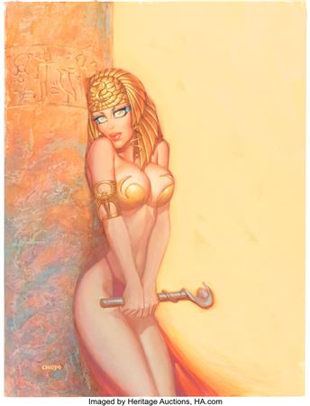 Joe Chiodo Eternal Temptation: A Gallery Girls Collection Vol. 1 Cover Painting Original Art (SQP, 1999)