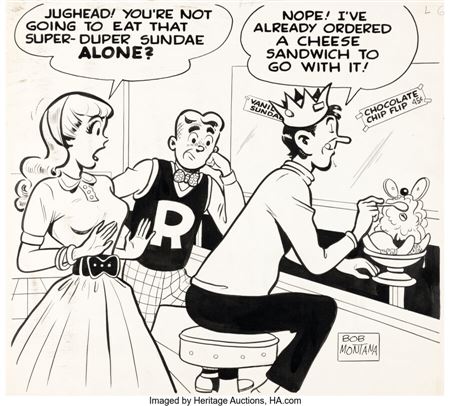 Bob Montana Archie's Pal Jughead #16 Cover Original Art (Archie, 1953)